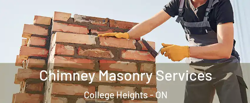  Chimney Masonry Services College Heights - ON