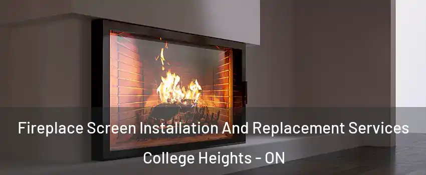  Fireplace Screen Installation And Replacement Services College Heights - ON